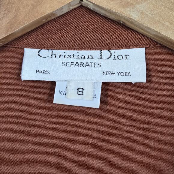 VTG 80s Christian Dior Separates 100% Worsted Wool Jacket Blazer sz 8* - Picture 11 of 16